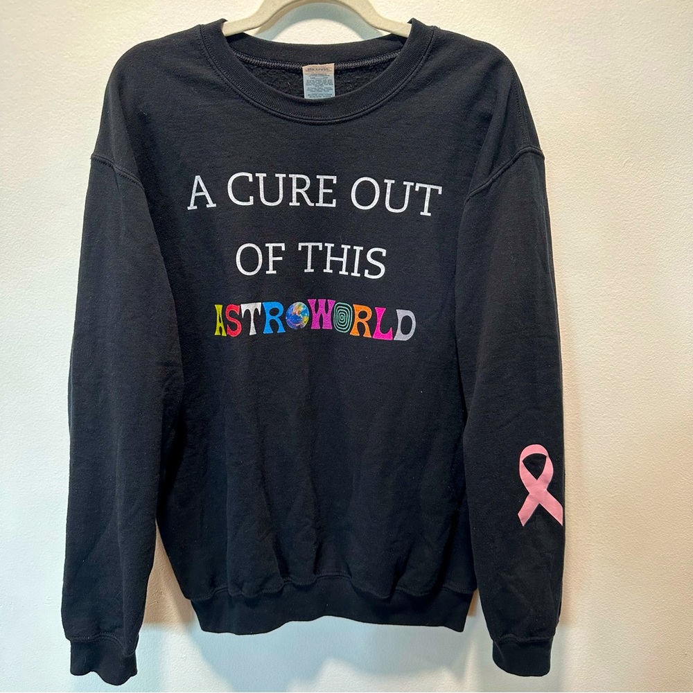 Travis Scott Astro World Tour Merch Crewneck Pullover Sweatshirt Mens Size M